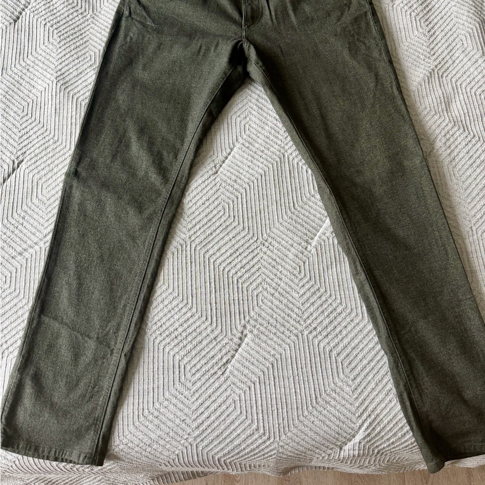 Massimo Dutti Olive Green Chinos